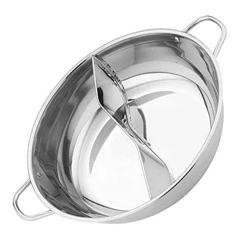 HIAKDOFT Edelstahl Hot Pot mit Trennwand Doppelgriff Zweifacher Geschmackspartition Robustes Rostfreies Küchengerät für Induktionsherde Gasherde Elektro und Cerankochfelder HIAKDOFT Edelstahl Hot Pot mit Trennwand Doppelgriff Zweifacher Geschmackspartition Robustes Rostfreies Küchengerät für Induktionsherde Gasherde Elektro und Cerankochfelder von HIAKDOFT