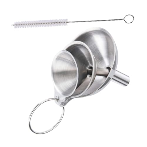 HIAKDOFT Edelstahl Küchen Trichter Teilig mit Nylon Reinigungsbürste Großer und Kleiner Trichter für Öl Saft Milch Vielseitig Einsetzbar Langlebig und Rostfrei für Tägliche Nutzung HIAKDOFT Edelstahl Küchen Trichter Teilig mit Nylon Reinigungsbürste Großer und Kleiner Trichter für Öl Saft Milch Vielseitig Einsetzbar Langlebig und Rostfrei für Tägliche Nutzung von HIAKDOFT