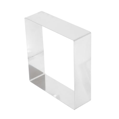 HIAKDOFT Edelstahl Quadratischer Mousse Tortenring Backform Wiederverwendbar Hohe Temperaturbeständig für Kuchenform Backen Mousse und Dessert Zubereitung von HIAKDOFT
