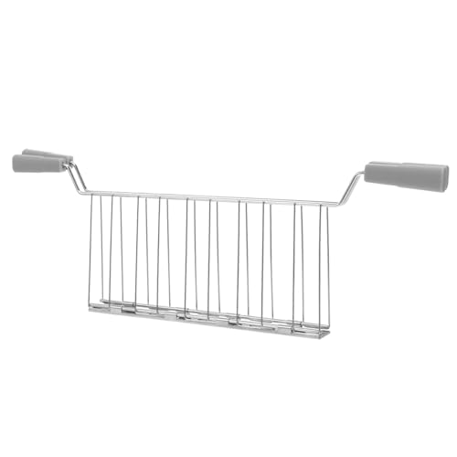 HIAKDOFT Edelstahl Toastbrot Halter Toaster Aufsatz Brot und Sandwich Backofen Langlebig Platzsparend Spülmaschinenfest für Frühstücksmaschine Küchenzubehör von HIAKDOFT
