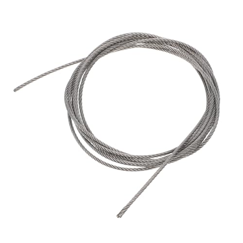 HIAKDOFT Edelstahl drahtseil Rostfrei Drahtseilkonstruktion Wetterfestes Stahlkabel für Außenbereich Wäscheleine Gartenzaun Vielseitig Einsetzbares Rostfreies Seil von HIAKDOFT