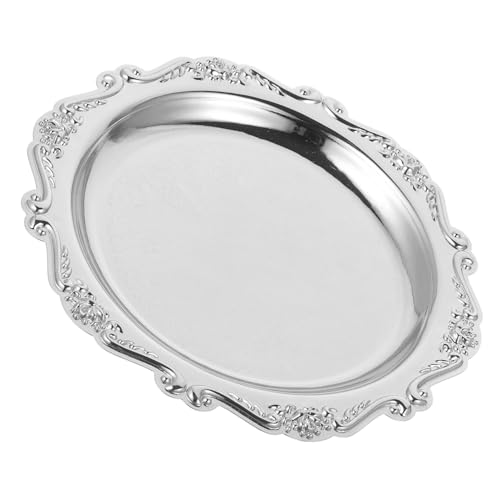 HIAKDOFT Eisernes Snacktablett Vintage Stil Rustbeständiges Servierplatte für Dessert und Vorspeisen Dekoratives Deko Tablett für Hochzeit Party und Zuhause HIAKDOFT Eisernes Snacktablett Vintage Stil Rustbeständiges Servierplatte für Dessert und Vorspeisen Dekoratives Deko Tablett für Hochzeit Party und Zuhause von HIAKDOFT