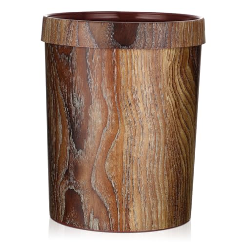 HIAKDOFT Eleganter Mülleimer mit Holzmaserung Kreativer Abfallbehälter aus Hochwertigem Kompakt für Badezimmer Wohnzimmer Büro und Zuhause Praktische Druckringbefestigung für Müllbeutel HIAKDOFT Eleganter Mülleimer mit Holzmaserung Kreativer Abfallbehälter aus Hochwertigem Kompakt für Badezimmer Wohnzimmer Büro und Zuhause Praktische Druckringbefestigung für Müllbeutel von HIAKDOFT