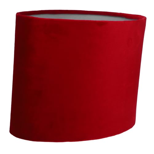HIAKDOFT Eleganter Ovaler Lampenschirm aus Samt für Ersatzlampenschirm für Tischlampen Wandlampen und Stehlampen Rot mit Weißem Innenfutter für Schlafzimmer und Wohnzimmer HIAKDOFT Eleganter Ovaler Lampenschirm aus Samt für Ersatzlampenschirm für Tischlampen Wandlampen und Stehlampen Rot mit Weißem Innenfutter für Schlafzimmer und Wohnzimmer von HIAKDOFT