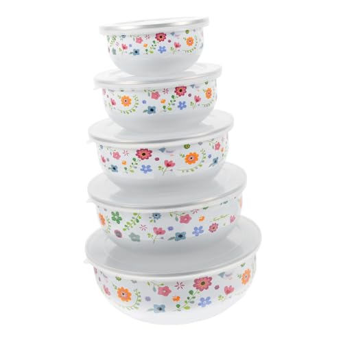 HIAKDOFT Emaille Frischhalteschüssel Teilig Rund mit Transparentem Deckel Bpa Frei Wiederverwendbar Vielseitig für Salat Obst Suppe Küchenaufbewahrung HIAKDOFT Emaille Frischhalteschüssel Teilig Rund mit Transparentem Deckel Bpa Frei Wiederverwendbar Vielseitig für Salat Obst Suppe Küchenaufbewahrung von HIAKDOFT