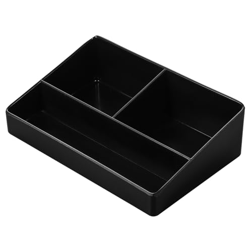 HIAKDOFT Fächer Teebeutel Aufbewahrungsbox Schwarzer Hotel Organizer für Tee Kaffee Zucker Gewürze Platzsparender Küchen Bartresen Organizer für Wohn Arbeitsräume von HIAKDOFT