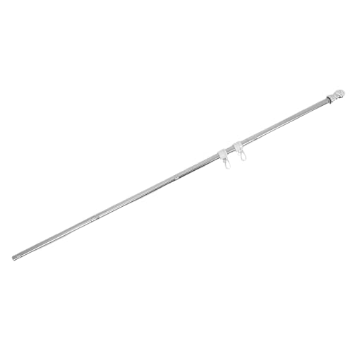 HIAKDOFT Fahnenmast für Garten und Balkon Rostfrei und Wetterbeständig Einfach zu Montieren und Abnehmbar Flexibles Design für Horizontale und Schräge Flaggenanbringung von HIAKDOFT