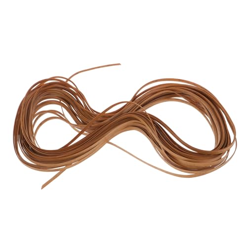HIAKDOFT Flaches Kunststoff Rattan Breit in Holzoptik Langlebiges PE Webmaterial für DIY Rattanmöbel Balkonstuhl Reparatur Korbmöbel Gartenstuhl Praktisches Reparaturgeflecht von HIAKDOFT