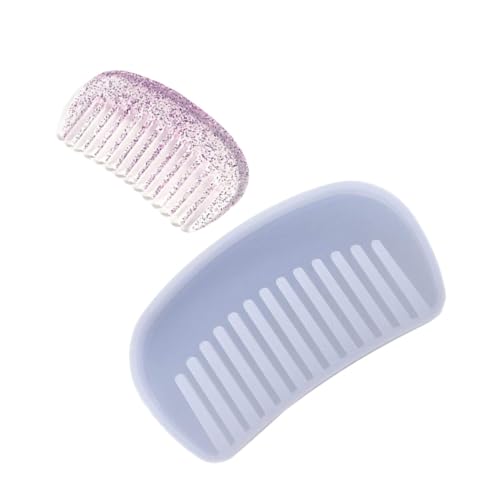 HIAKDOFT Flexible Silikonform für Kamm Herstellung Wiederverwendbar Langlebig Hitzebeständig Transparent Geeignet für DIY Kristall Harz Gießen Manuelle UV Epoxidharz Bastelprojekte von HIAKDOFT