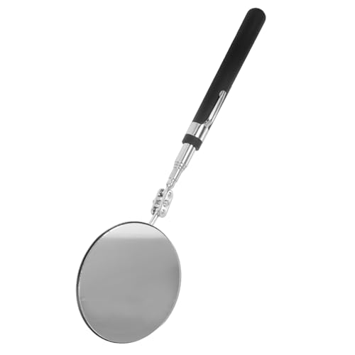 HIAKDOFT Flexibler Inspektionsspiegel mit Teleskopstange Ausziehbar bis Großer Runder Spiegel für Fahrzeugunterboden Innenwandinspektion Vielseitiges Kfz wartungswerkzeug mit Stilvollem von HIAKDOFT