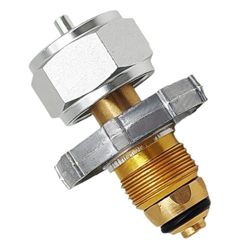 HIAKDOFT Gas Ventiladapter mit Stabiler Dichtungstechnologie Schnelles Verbindungssystem Kompatibel mit Propantanks für Bbq und Camping Vielseitig Einsetzbar von HIAKDOFT