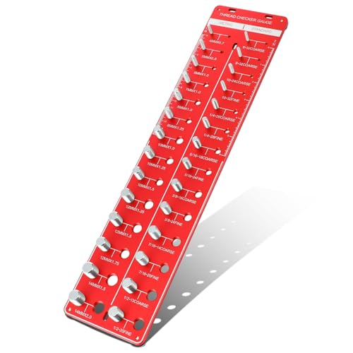 HIAKDOFT Gewindeprüfer Metrisch Aluminium Leichtgewichtig Präzise Schrauben Muttern Gewinde Identifikation Tragbar Für Kfz Reparatur DIY HIAKDOFT Gewindeprüfer Metrisch Aluminium Leichtgewichtig Präzise Schrauben Muttern Gewinde Identifikation Tragbar Für Kfz Reparatur DIY von HIAKDOFT
