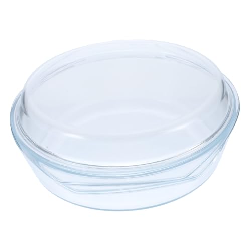 HIAKDOFT Glas Auflaufform mit Deckel Hitzebeständig Mikrowellengeeignet Spülmaschinenfest Transparente Glasschale für Haushalt Restaurant und Hotel von HIAKDOFT