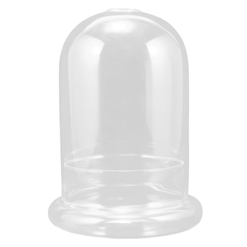HIAKDOFT Glasdom mit Sockel Transparente Glaskuppel Dekorative Glasglocke für Ewige Blumen Display Stabile Glasvitrine Tischdekoration Kreative und Büroverzierung von HIAKDOFT