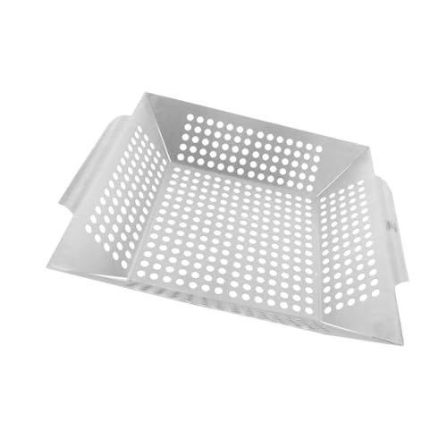 HIAKDOFT Grillpfanne Quadratisch Gelocht BBQ Grillplatte Robust Hitzebeständig Leicht Tragbar für Gasgrill Outdoor Grillen und Grillzubehör von HIAKDOFT