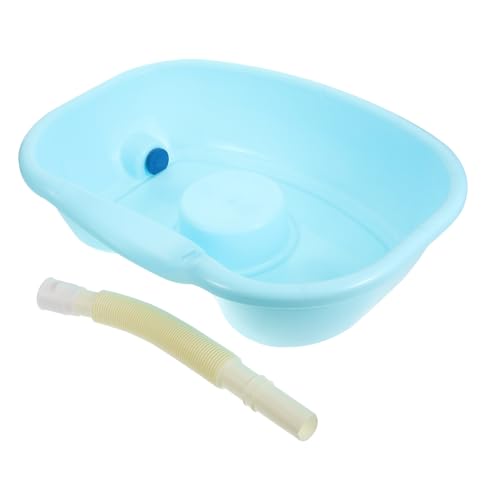 HIAKDOFT Haarwaschbecken für Bettlägerige Tragbares Großes Haarwaschbecken mit Ablaufschlauch für Patienten Senioren Schwangere und Pflegebedürftige Bequemes Waschen im Bett von HIAKDOFT