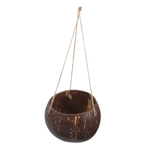 HIAKDOFT Hängender Blumentopf Aus Kokosnussschale Mit Seil Für Innen Und Außenbereich Pflanzgefäß Hängekorb Seil Garten Und Balkondekoration HIAKDOFT Hängender Blumentopf Aus Kokosnussschale Mit Seil Für Innen Und Außenbereich Pflanzgefäß Hängekorb Seil Garten Und Balkondekoration von HIAKDOFT