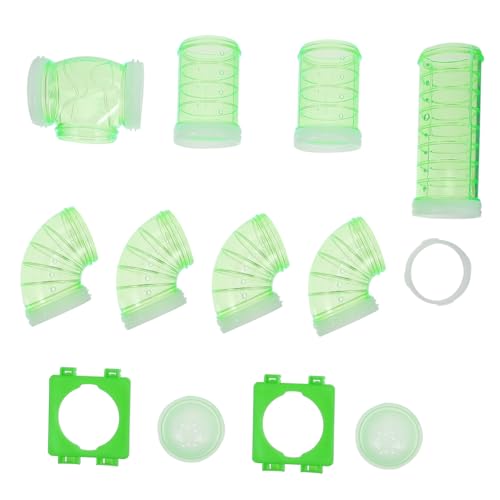 HIAKDOFT Hamsterkäfig Röhrensystem DIY Externes Verbindungstunnel aus Robustem Kunststoff mit Grünen Blockern und Platten Erweiterbar für Kleine Nager Wie Hamster und Zwerghamster HIAKDOFT Hamsterkäfig Röhrensystem DIY Externes Verbindungstunnel aus Robustem Kunststoff mit Grünen Blockern und Platten Erweiterbar für Kleine Nager Wie Hamster und Zwerghamster von HIAKDOFT