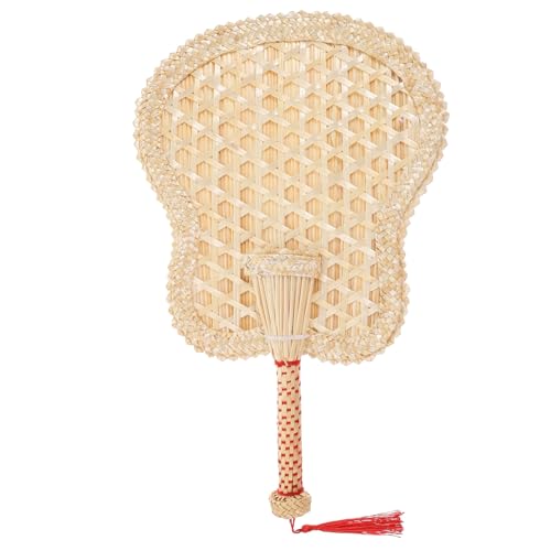 HIAKDOFT Handgefertigter Fächer aus Weide Vintage Handventilator für Sommer Tragbarer Kühlfächer für Outdoor Events Leicht und Praktisch für Gartenpartys von HIAKDOFT
