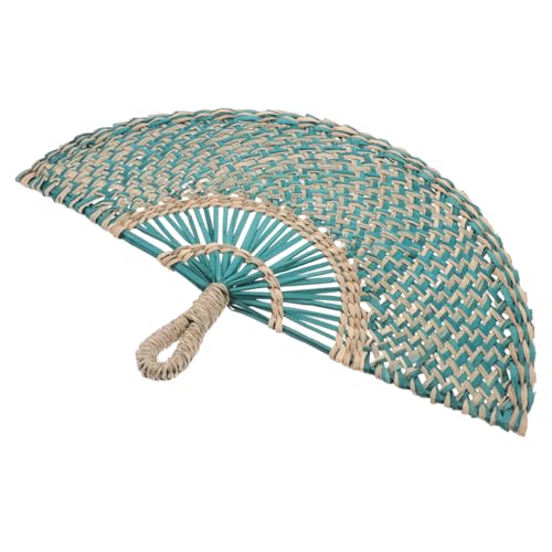 HIAKDOFT Handgefertigter Halbkreisförmiger Wandfächer aus Natürlichem Stroh Rustikale Boho-wanddekoration Platzsparende Geflochtene Fächer für Sommer Hochzeitsdeko von HIAKDOFT