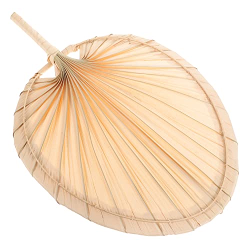 HIAKDOFT Handgefertigter Palmblattfächer Multifunktionaler Traditioneller Chinesischer Handfächer für Sommer Strand und Partys Leicht Leise und Praktisch für Kühlende Brisen von HIAKDOFT