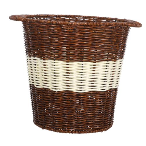 HIAKDOFT Handgewebter Müllkorb Imitat Rattan Büro Papierkorb Atmungsaktiv Robust Für Empfangsbereiche Konferenzräume Schreibtisch HIAKDOFT Handgewebter Müllkorb Imitat Rattan Büro Papierkorb Atmungsaktiv Robust Für Empfangsbereiche Konferenzräume Schreibtisch von HIAKDOFT