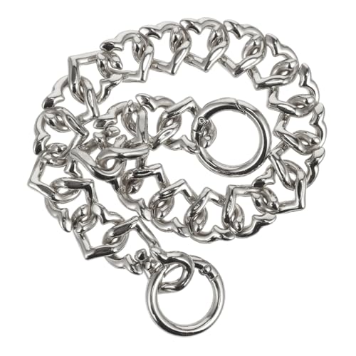 HIAKDOFT Herzförmige Handtaschenkette aus Robustem Zinklegierung Metall Modischer Ersatz Taschenriemen für Damen Umhängekette für Party Shopping und Alltag Leichte Tragetaschenkette von HIAKDOFT