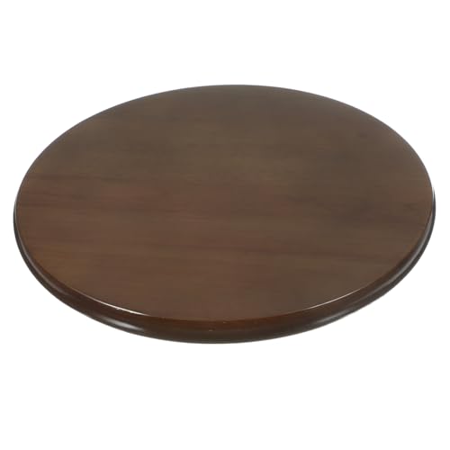 HIAKDOFT Holz Sitzfläche Rund Walnussfarbener Ersatz Sitz für Kantinenhocker Barhocker Küchenstuhl Robust Glatt Warm Strukturiert für Restaurant und Feier von HIAKDOFT