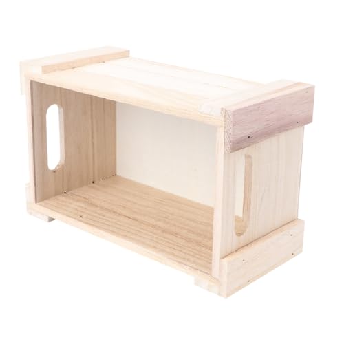HIAKDOFT Holz Tisch Organizer Mittelgroße Aufbewahrungsbox aus Natürlichem Holz Vintage Stil Schreibtischaufbewahrung für Büro und Zuhause Rustikale Dekoration von HIAKDOFT