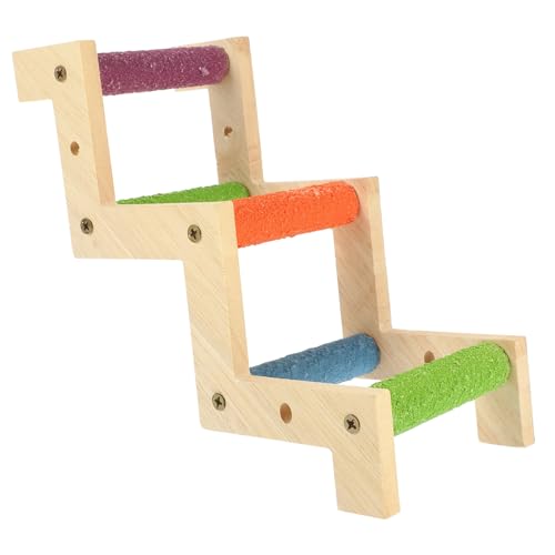 HIAKDOFT Holz Vogelleiter Buntes Kletterspielzeug für Wellensittiche Papageien Kanarienvögel Kleine Haustiere Zierkäfig Zubehör Natürliche Holzsitzstange HIAKDOFT Holz Vogelleiter Buntes Kletterspielzeug für Wellensittiche Papageien Kanarienvögel Kleine Haustiere Zierkäfig Zubehör Natürliche Holzsitzstange von HIAKDOFT