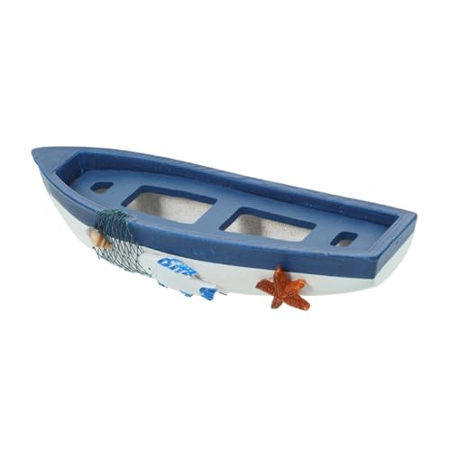 HIAKDOFT Holzboot Modellfigur für Schreibtisch Rustikale Dekoration Miniatur Segelschiff Figur Nautische Wohnaccessoires für Zuhause und Büro Einzigartiges Boot Design von HIAKDOFT
