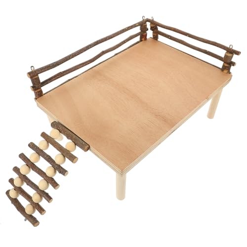 HIAKDOFT Holzplattform für Hamster Käfig Kleintiere Multifunktionale Kletter Spielplattform mit Leiter Fördert Bewegung und Beschäftigung für Meerschweinchen Nager und Kleine Haustiere HIAKDOFT Holzplattform für Hamster Käfig Kleintiere Multifunktionale Kletter Spielplattform mit Leiter Fördert Bewegung und Beschäftigung für Meerschweinchen Nager und Kleine Haustiere von HIAKDOFT