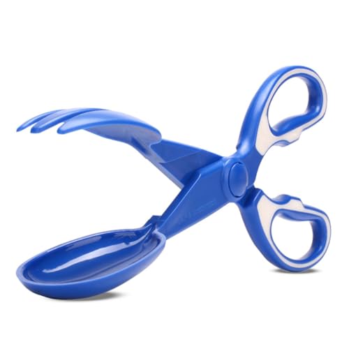 HIAKDOFT Hundekotschaufel Kunststoff Tragbar Scherenform mit Einhandgriff Langlebig Geruchsfrei Praktisch für Spaziergang Park und Garten Haustier Kotaufsammler Pooper Scooper Blau von HIAKDOFT