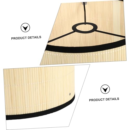HIAKDOFT Japanischer Lampenschirm aus Naturmaterial Langlebiger Leichter Lampenschirm für Hängelampe und Wandlampe Natürlicher Lampenschutz für Wohnzimmer und Schlafzimmer von HIAKDOFT