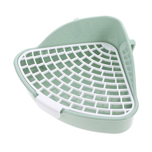 HIAKDOFT Kaninchen Toilette für Kleine Haustiere Meerschweinchen und Zwergkaninchen Dreieckiges Kippsicheres Kunststoff Litter Box Tablett mit Netzboden und Doppeltem Haken Leicht und HIAKDOFT Kaninchen Toilette für Kleine Haustiere Meerschweinchen und Zwergkaninchen Dreieckiges Kippsicheres Kunststoff Litter Box Tablett mit Netzboden und Doppeltem Haken Leicht und von HIAKDOFT