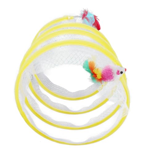 HIAKDOFT Katzenspielzeug Katzen Tunnel mit Maus und Quaste Interaktives Indoor für Kätzchen zur Beschäftigung Aktivität und Jagdinstinkt HIAKDOFT Katzenspielzeug Katzen Tunnel mit Maus und Quaste Interaktives Indoor für Kätzchen zur Beschäftigung Aktivität und Jagdinstinkt von HIAKDOFT