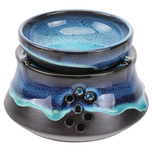 HIAKDOFT Keramik Tee Warmer Stövchen mit Kleinem Becher Natürlicher Tee Heizofen Leichtes Tragbares Design Aromafördernd Passend für Verschiedene Teekannen und Tassen Dekoratives HIAKDOFT Keramik Tee Warmer Stövchen mit Kleinem Becher Natürlicher Tee Heizofen Leichtes Tragbares Design Aromafördernd Passend für Verschiedene Teekannen und Tassen Dekoratives von HIAKDOFT