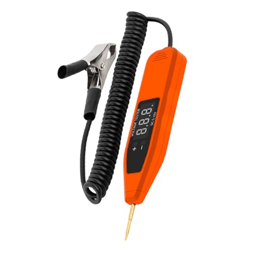 HIAKDOFT Kfz Spannungsprüfer mit LCD Anzeige Kompakter Auto Stromkreistester für Batterien Zuverlässiger Elektrischer Prüfpen für Sicherungen und Schaltungen im Pkw und Lkw von HIAKDOFT