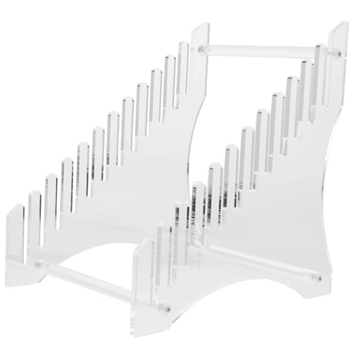 HIAKDOFT Klares Schallplatten Display Regal Stufenförmig Vinyl Aufbewahrung Stand für Zuhause Großes Fassungsvermögen Stabiler Magazinhalter Präsentationsständer von HIAKDOFT