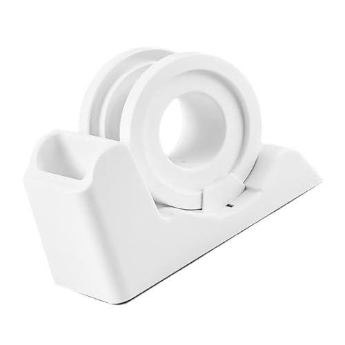 HIAKDOFT Kleberollenhalter Weißer Desktop Tape Dispenser mit Leicht Abreißbarem Cutter Wiederverwendbarer Klebebandspender für Büro Haushalt und Bastelarbeiten Kompakt und Praktisch HIAKDOFT Kleberollenhalter Weißer Desktop Tape Dispenser mit Leicht Abreißbarem Cutter Wiederverwendbarer Klebebandspender für Büro Haushalt und Bastelarbeiten Kompakt und Praktisch von HIAKDOFT