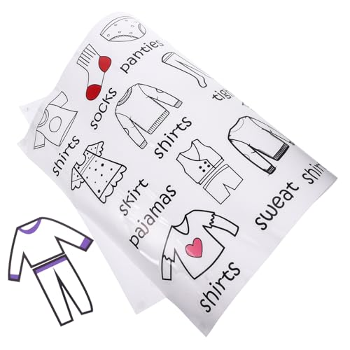 HIAKDOFT Kleidungsklassifizierungsaufkleber für Kommode Selbstklebend mit Bild und Textetiketten zum Einfachen Sortieren von Kinderkleidung Leicht Anzubringen Glatten Oberflächen für von HIAKDOFT