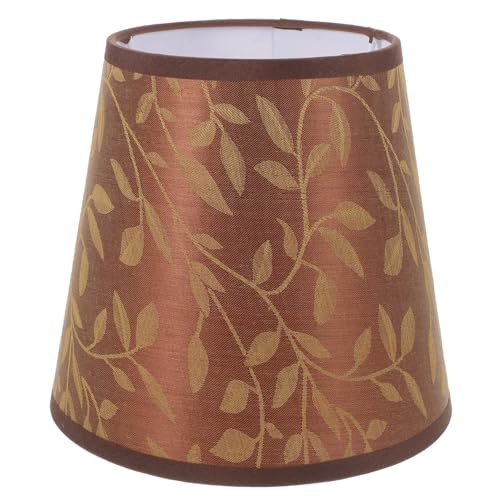HIAKDOFT Kleiner Lampenschirm aus Hochwertigem Stoff mit Willow Leaf Muster Vintage Tischlampen abdeckung Langlebig Vielseitig für Innenbeleuchtung Installieren Stilvolle von HIAKDOFT