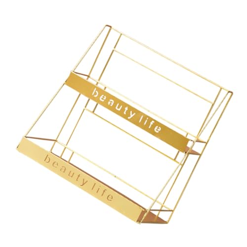 HIAKDOFT Kosmetik Organizer Aufbewahrungsregal aus Robustem Eisen Desktop Lagerregal mit Trapezförmiger Struktur Stabil und Vielseitig für Badezimmer Schlafzimmer und Küche Goldfarbenes HIAKDOFT Kosmetik Organizer Aufbewahrungsregal aus Robustem Eisen Desktop Lagerregal mit Trapezförmiger Struktur Stabil und Vielseitig für Badezimmer Schlafzimmer und Küche Goldfarbenes von HIAKDOFT