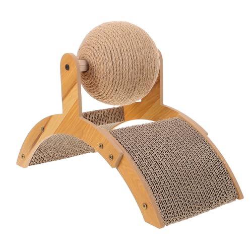 HIAKDOFT Kratzspielzeug Katze Sisal Vertikaler Kratzbaum mit Drehendem Ferris Wheel Ball für Krallenpflege und Spielspaß Platzsparendes Katzenklettergerüst zur Beschäftigung und HIAKDOFT Kratzspielzeug Katze Sisal Vertikaler Kratzbaum mit Drehendem Ferris Wheel Ball für Krallenpflege und Spielspaß Platzsparendes Katzenklettergerüst zur Beschäftigung und von HIAKDOFT