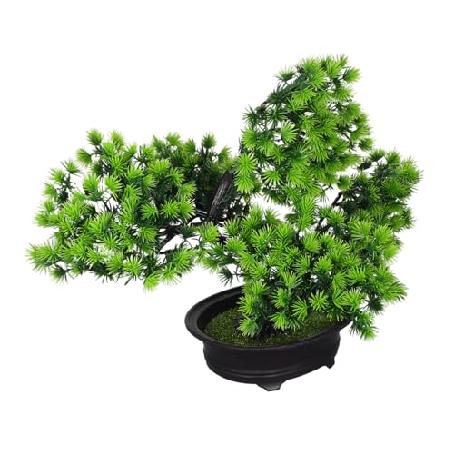 HIAKDOFT Künstlicher Bonsai Baum Deko Indoor Topf Echt Wirkender Miniatur Baum für Büro Regal Pflegeleicht ohne Gießen Symbolisch für Glück und HIAKDOFT Künstlicher Bonsai Baum Deko Indoor Topf Echt Wirkender Miniatur Baum für Büro Regal Pflegeleicht ohne Gießen Symbolisch für Glück und von HIAKDOFT