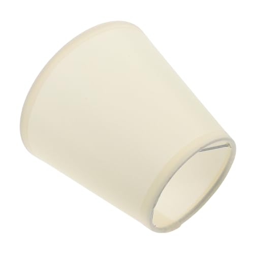 HIAKDOFT Lampenschirm aus Stoff Clip Ersatzschirm für Tischlampe Geeignet für Pendelleuchten und Wandleuchten Beige Bambusstruktur von HIAKDOFT