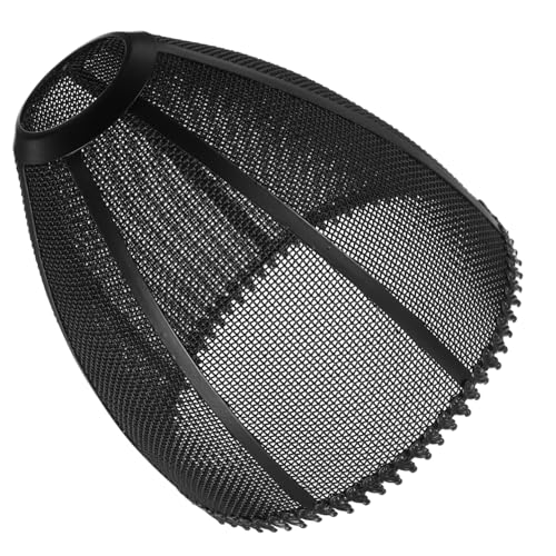 HIAKDOFT Lochblech Lampenschirm Ersatz für Deckenleuchte Schwarz Kegelförmig Passend für Fassung Retro Stil Langlebig Leicht Montierbar von HIAKDOFT