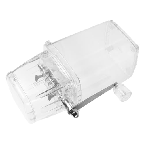 HIAKDOFT Manueller Eiscrusher mit Handkurbel Tragbare Robuste Eismaschine für Zerkleinertes Eis für Smoothies Desserts Sommergetränke Einfach zu Reinigen Energiesparend Transparent mit von HIAKDOFT