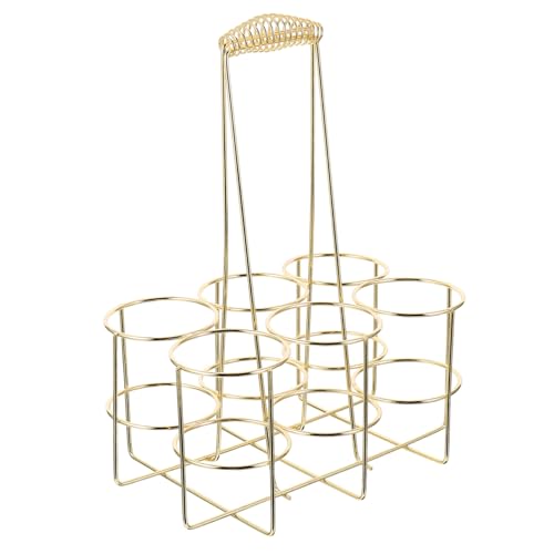 HIAKDOFT Metal Beer Bottle Carrier Rack Gold Handheld Beer Shelf Organizer for BBQ Parties and Daily Use Small HIAKDOFT Metal Beer Bottle Carrier Rack Gold Handheld Beer Shelf Organizer for BBQ Parties and Daily Use Small von HIAKDOFT
