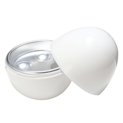 HIAKDOFT Mikrowellen Eierkocher Rund Eier Kapazität aus PP Aluminiumlegierung mit Automatischer Temperaturregelung und Sicherem Dampfsystem für Frische Zarte Eier zu Hause von HIAKDOFT